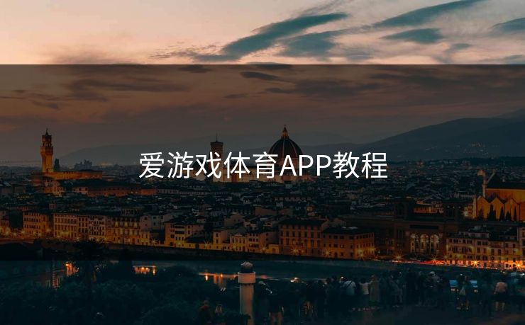 爱游戏体育APP教程